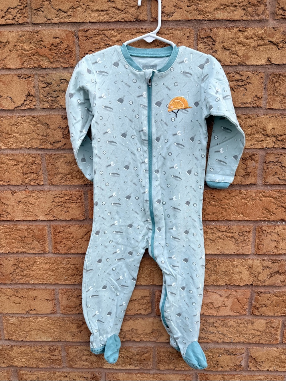 🌿10/$25 • Tuffy Construction Print Cotton Footed Zip Sleeper